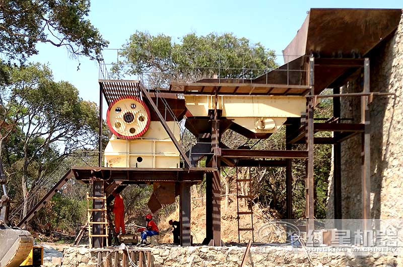 600x900顎式破碎機現場實拍