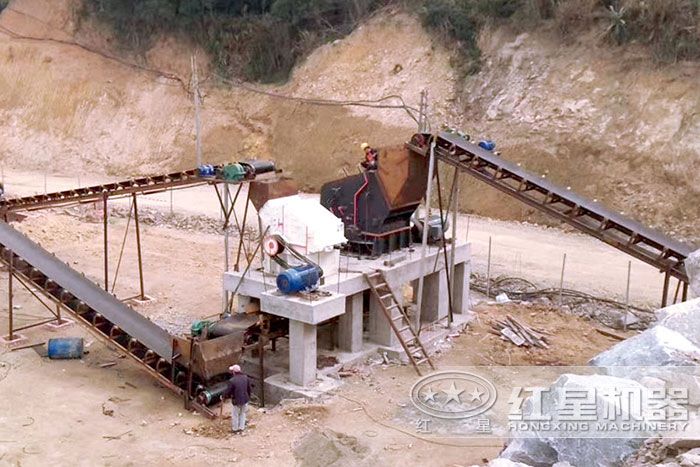 河北用戶石灰石打砂生產線現場 河北用戶石灰石打砂生產線現場