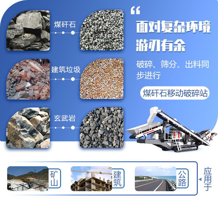 煤矸石移動破碎站應用范圍 煤矸石移動破碎站應用范圍