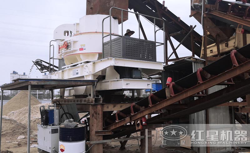 河卵石制砂機現場 河卵石制砂機現場