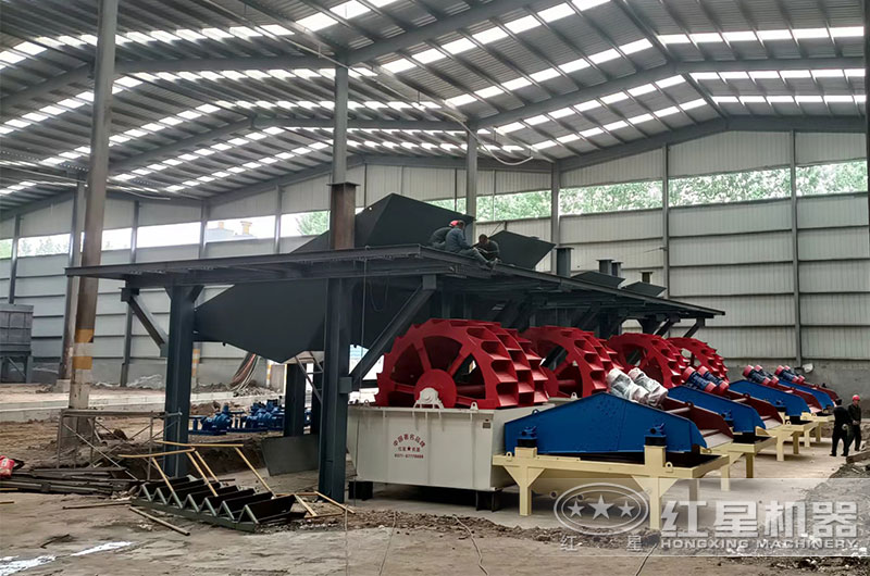 紅星洗砂機聯(lián)合使用現(xiàn)場 紅星洗砂機聯(lián)合使用現(xiàn)場