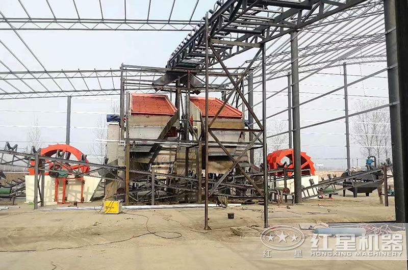 大型水洗沙機器現(xiàn)場實拍