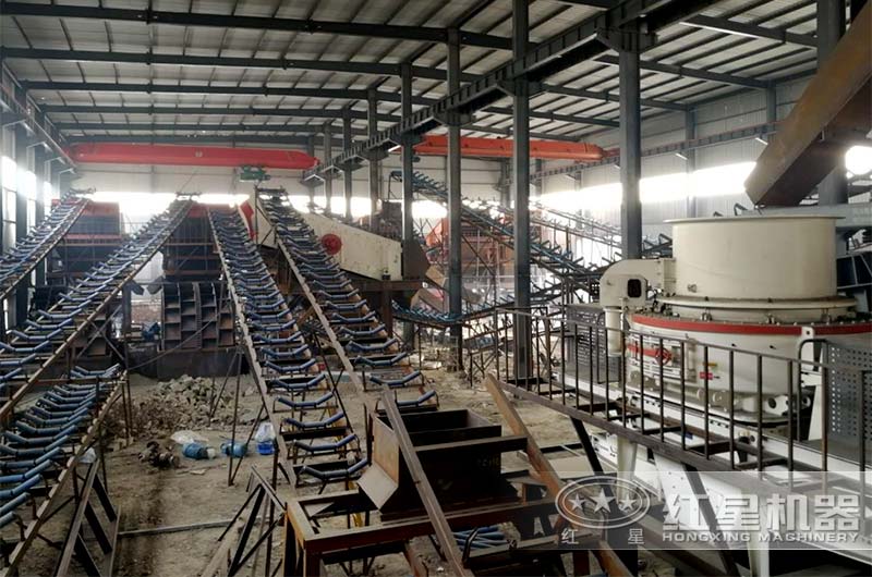 紅星河卵石制砂機(jī)承建現(xiàn)場(chǎng)