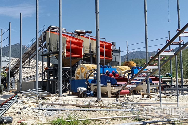河北日產(chǎn)6000噸水洗沙生產(chǎn)線現(xiàn)場