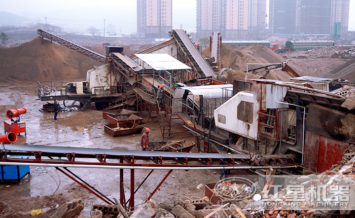 建筑垃圾處理現場