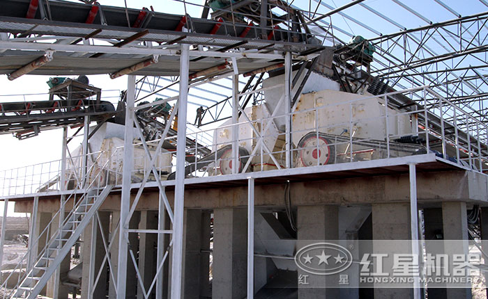 反擊式破碎機(jī)生產(chǎn)線現(xiàn)場(chǎng) 反擊式破碎機(jī)生產(chǎn)線現(xiàn)場(chǎng)