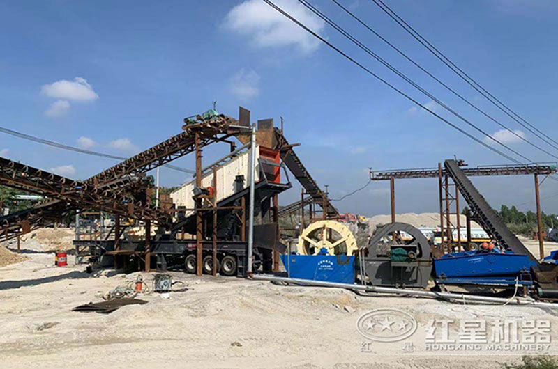 移動式制砂機現場