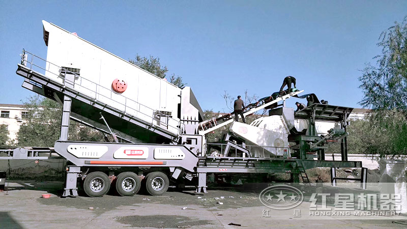 輪胎移動(dòng)磚渣粉碎機(jī) 輪胎移動(dòng)磚渣粉碎機(jī)