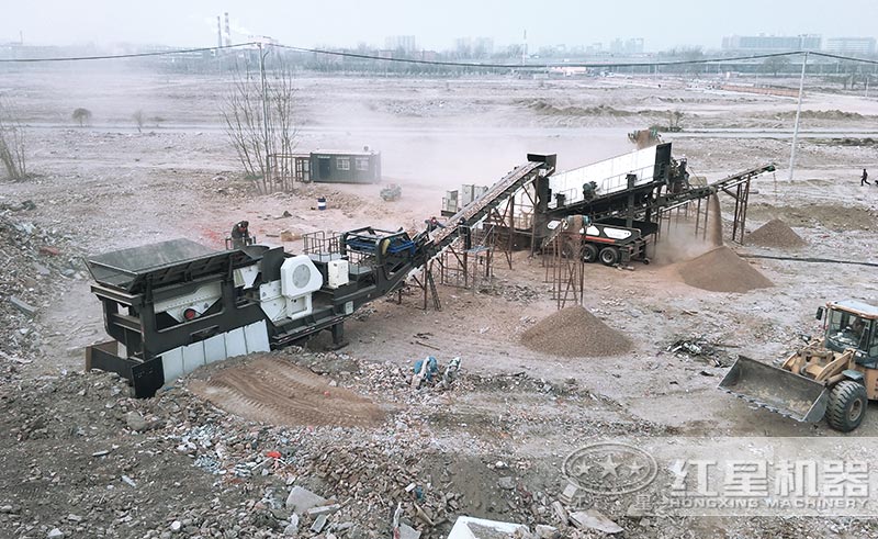 中型建筑垃圾再生利用廠現(xiàn)場圖