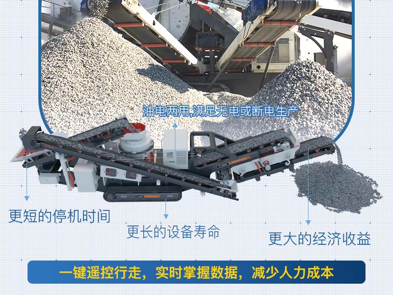履帶移動破碎機全自動生產節能增效 履帶移動破碎機全自動生產節能增效