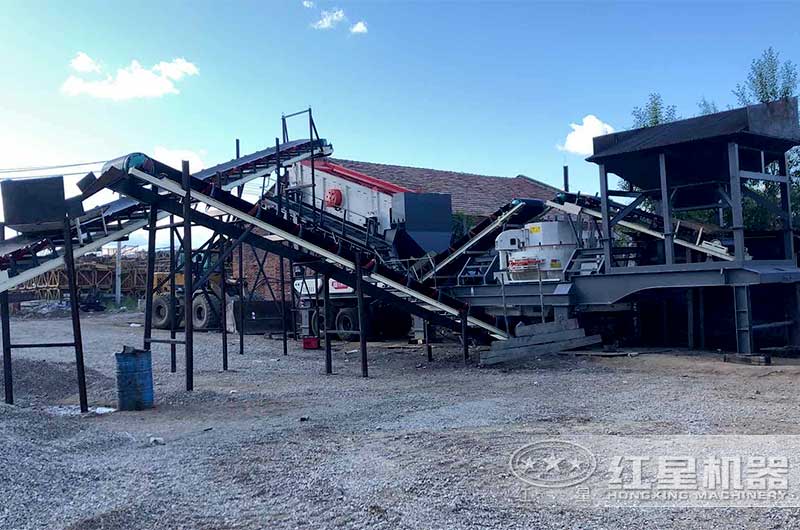 移動式制砂機現場