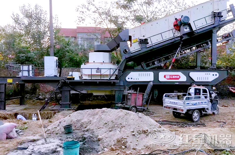 移動制砂機現場
