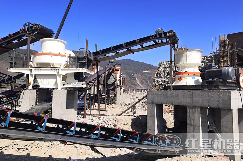 圓錐破+制砂現(xiàn)場