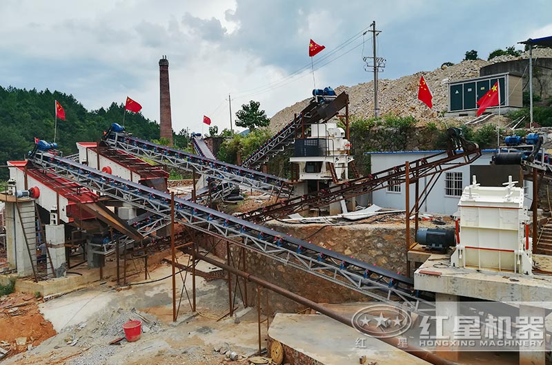 大型石料打沙生產線客戶現場實拍