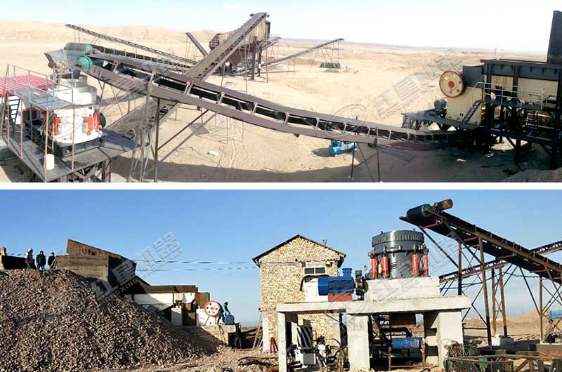 紅星機器廠家承建的鄂破圓錐破現場