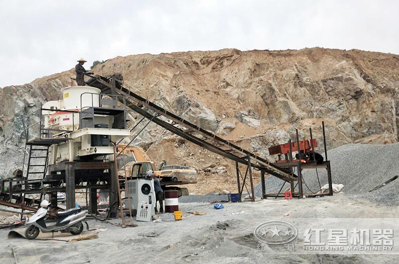 石頭制砂加工生產(chǎn)客戶現(xiàn)場(chǎng) 石頭制砂加工生產(chǎn)客戶現(xiàn)場(chǎng)