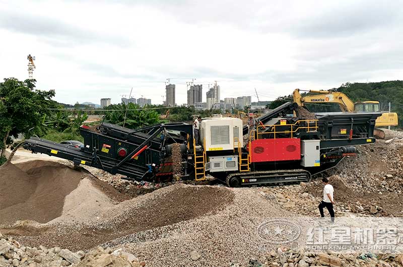鄭州建筑垃圾處理設備加工現場