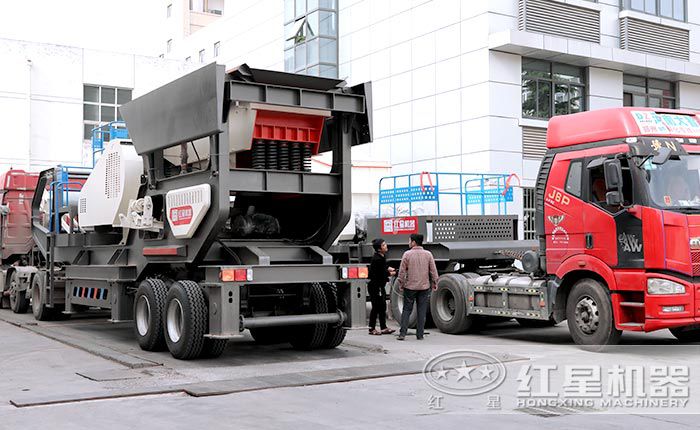 輪胎移動破碎機發貨