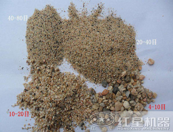 山砂篩分成品出料