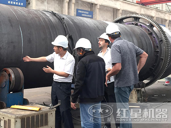 客戶參觀咨詢水渣烘干機