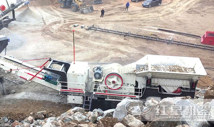 搭載顎式破碎機的履帶石灰石移動破碎機 搭載顎式破碎機的履帶石灰石移動破碎機