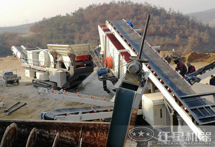 履帶移動破碎篩分一體機雙體協作 履帶移動破碎篩分一體機雙體協作