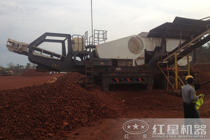 移動破碎站工作現場