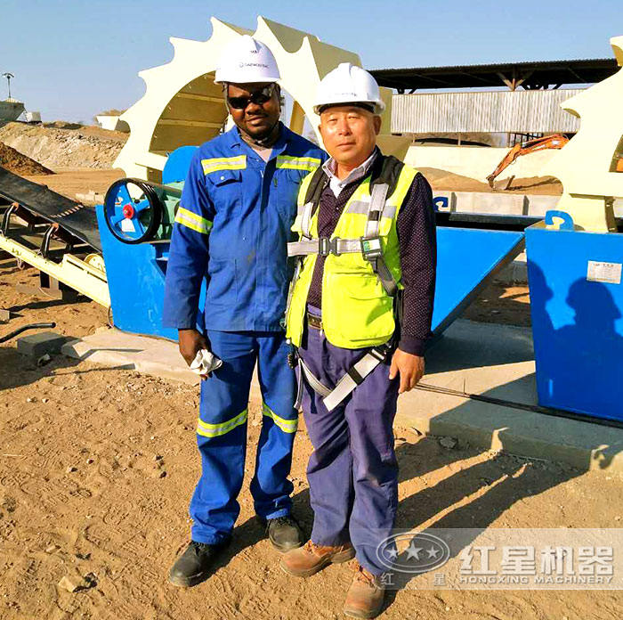 贊比亞利文斯敦大型洗砂機運行現場工作人員 贊比亞利文斯敦大型洗砂機運行現場工作人員