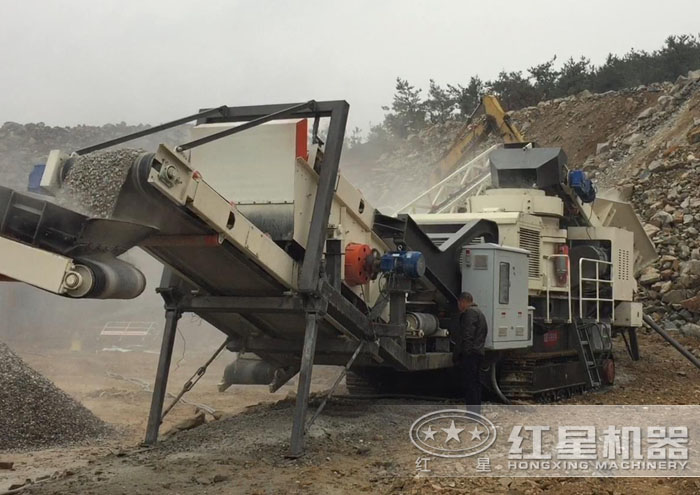 履帶移動石料破碎機 客戶現場