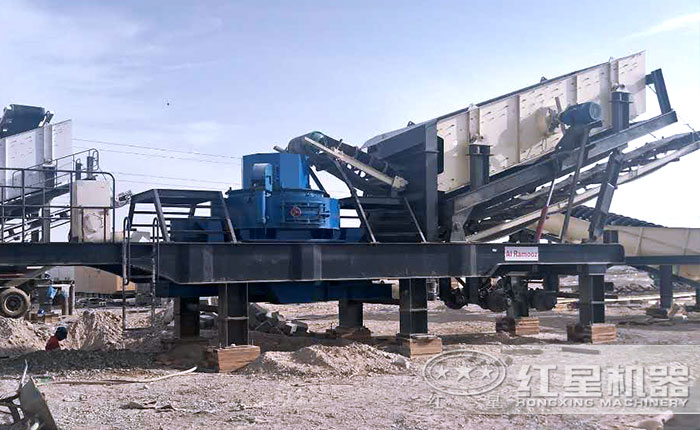 移動制沙生產(chǎn)線現(xiàn)場