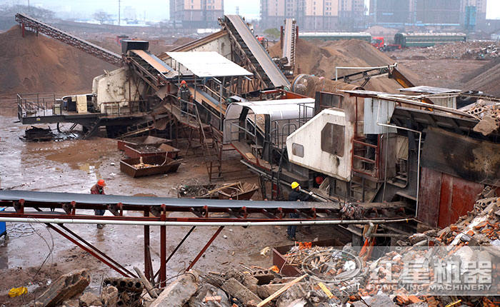 車載移動石子機_移動磕石機