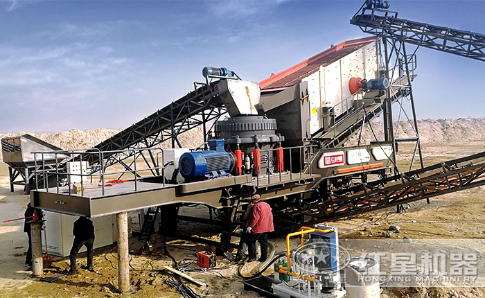 移動圓錐破碎機施工作業