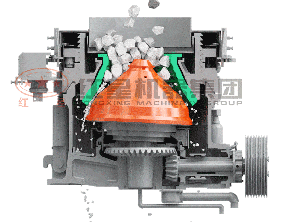 石灰石液壓圓錐破碎機的工作原理