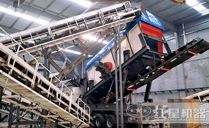 移動碎石制沙作業現場 移動碎石制沙作業現場