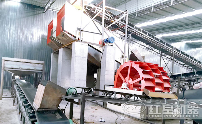 三輪洗砂機現場 三輪洗砂機現場