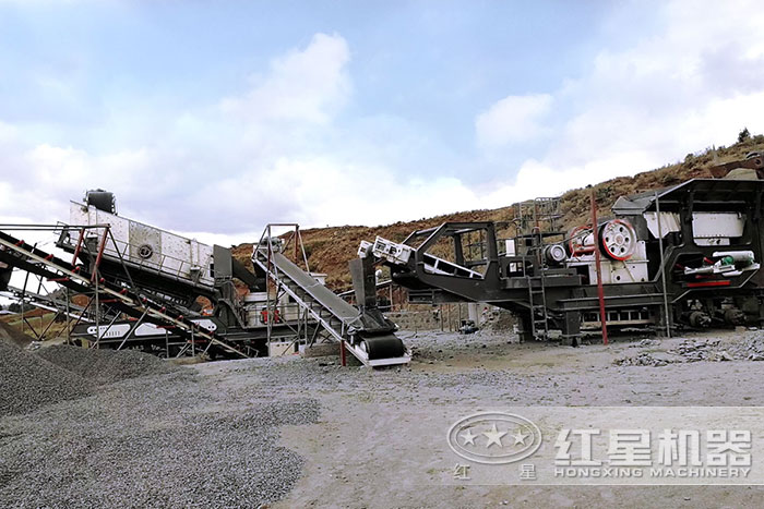 碎石場配置的移動作業生產線 碎石場配置的移動作業生產線