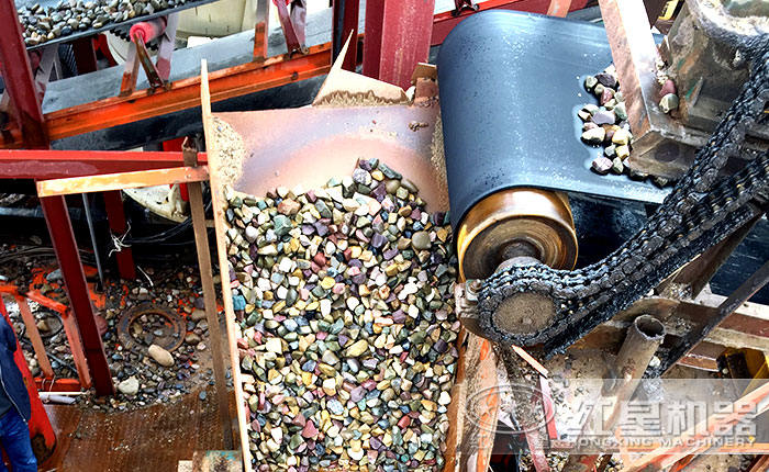 鵝卵石破碎現(xiàn)場物料 鵝卵石破碎現(xiàn)場物料