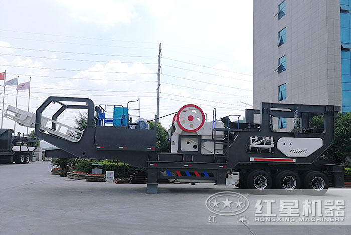 小型流動石子粉碎機搭載鄂式破碎機