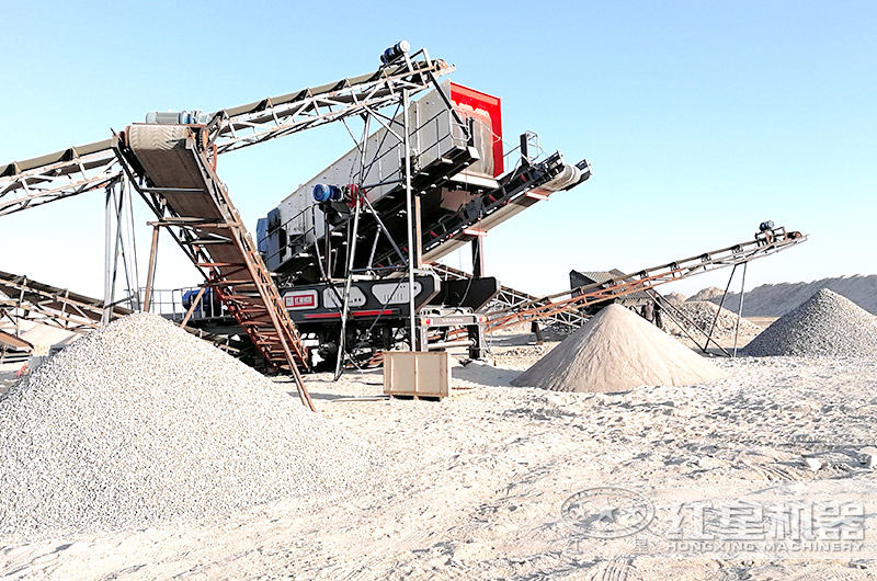 移動式振動篩石料篩分機 移動式振動篩石料篩分機