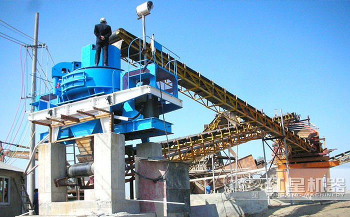 河北石灰石制砂機生產現場 河北石灰石制砂機生產現場