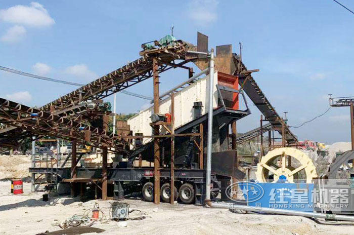 沖擊式制砂移動破碎機——安徽生產現場