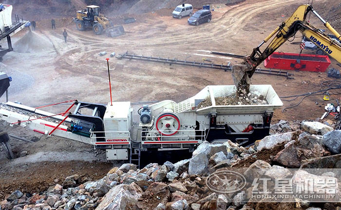 履帶式移動顎式破碎機破碎站 履帶式移動顎式破碎機破碎站