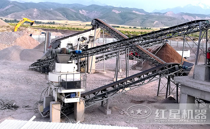 一百噸石子整形機生產(chǎn)現(xiàn)場——山西地區(qū)