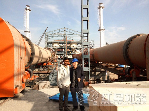 稀土回轉窯生產現場