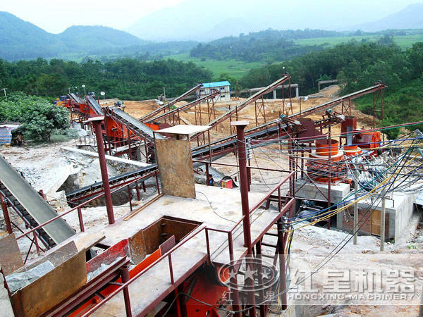 輝綠巖生產(chǎn)線現(xiàn)場